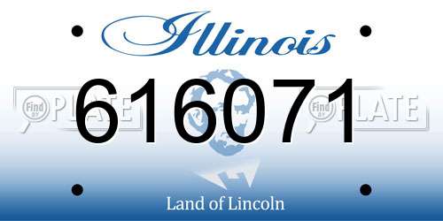 616071 Illinois License Plate