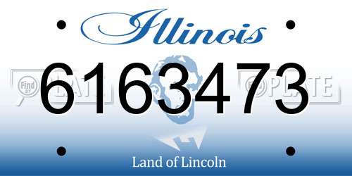 6163473 Illinois License Plate
