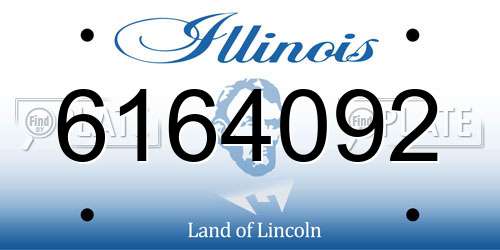 6164092 Illinois License Plate