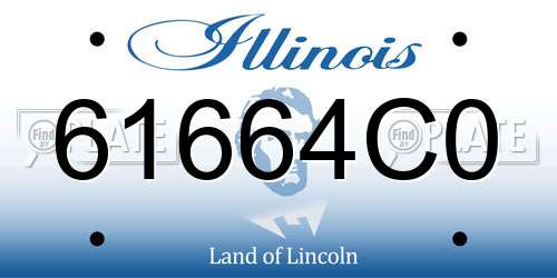 61664C0 Illinois License Plate