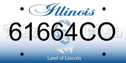 61664CO Illinois License Plate