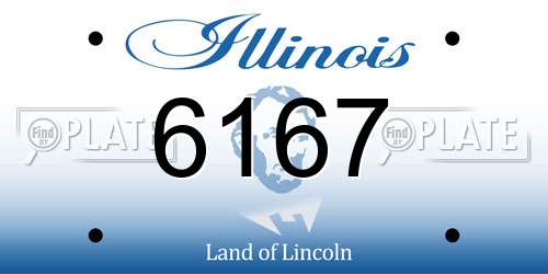 6167 Illinois License Plate