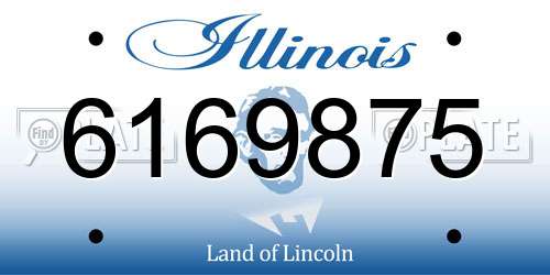 6169875 Illinois License Plate