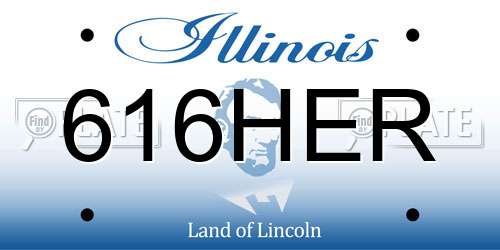 616HER Illinois License Plate