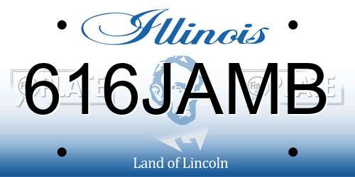 616JAMB Illinois License Plate
