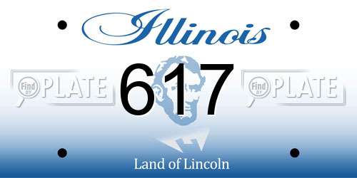 617 Illinois License Plate