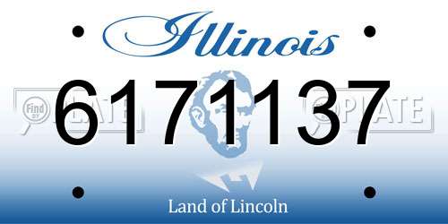 6171137 Illinois License Plate
