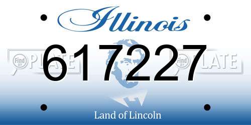 617227 Illinois License Plate