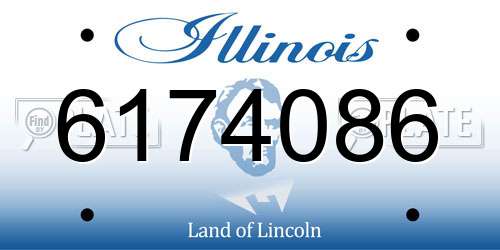 6174086 Illinois License Plate