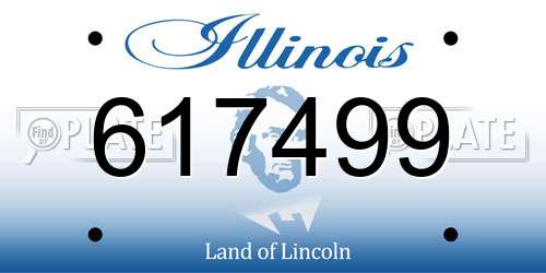 617499 Illinois License Plate