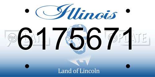 6175671 Illinois License Plate