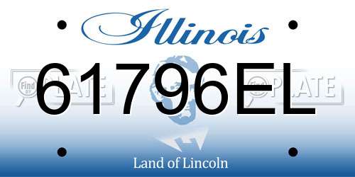 61796EL Illinois License Plate