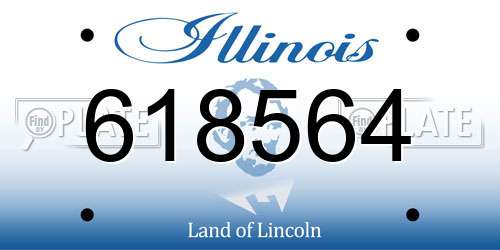 618564 Illinois License Plate