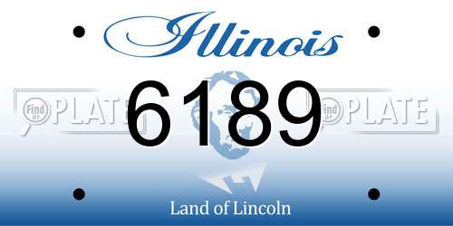 6189 Illinois License Plate