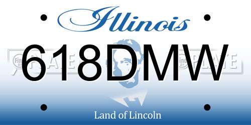 618DMW Illinois License Plate