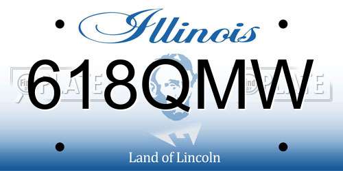 618QMW Illinois License Plate