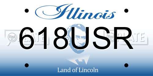 618USR Illinois License Plate