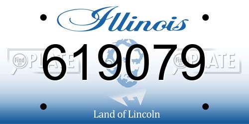 619079 Illinois License Plate