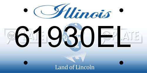 61930EL Illinois License Plate