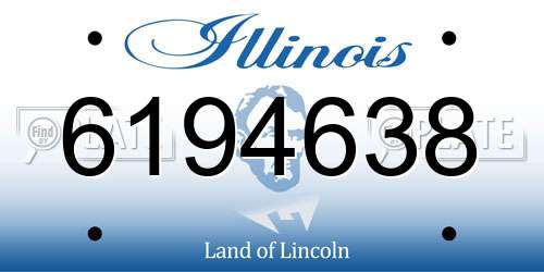 6194638 Illinois License Plate