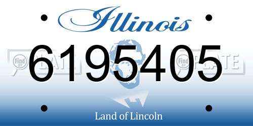 6195405 Illinois License Plate