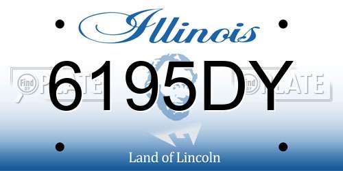 6195DY Illinois License Plate