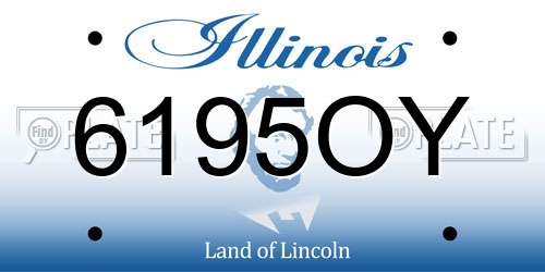 6195OY Illinois License Plate