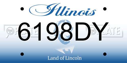 6198DY Illinois License Plate