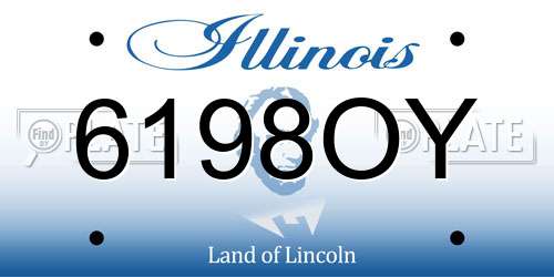 6198OY Illinois License Plate