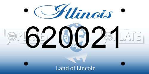 620021 Illinois License Plate