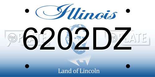 6202DZ Illinois License Plate