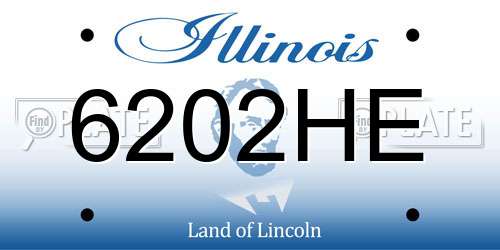 6202HE Illinois License Plate