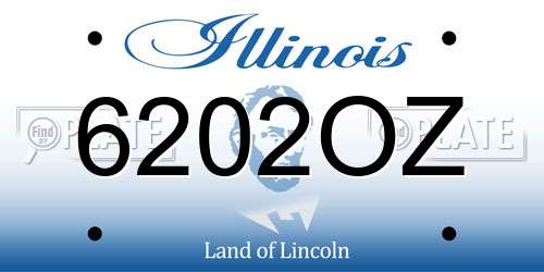 6202OZ Illinois License Plate