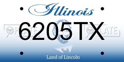 6205TX Illinois License Plate