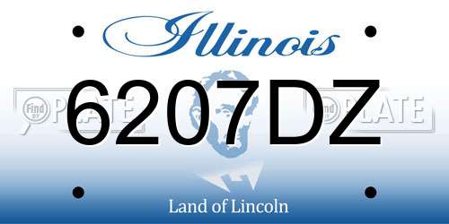 6207DZ Illinois License Plate