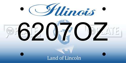 6207OZ Illinois License Plate