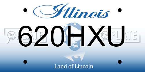 620HXU Illinois License Plate