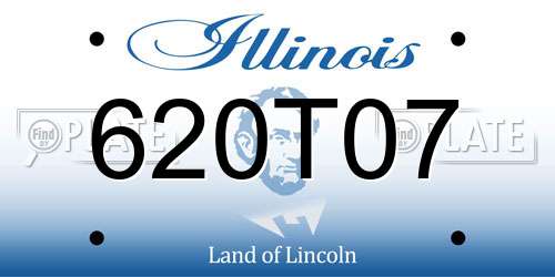 620T07 Illinois License Plate