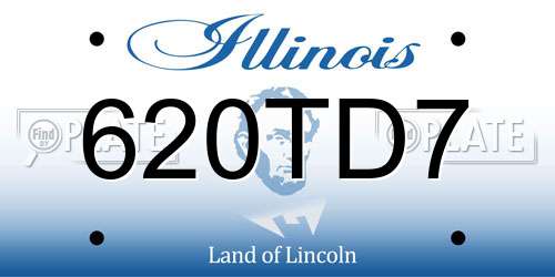 620TD7 Illinois License Plate
