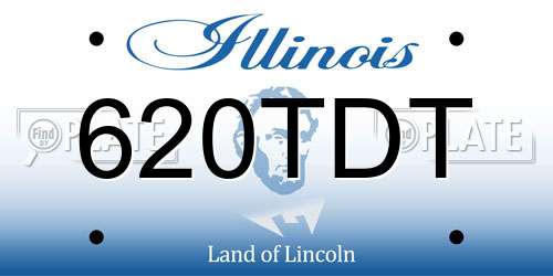 620TDT Illinois License Plate