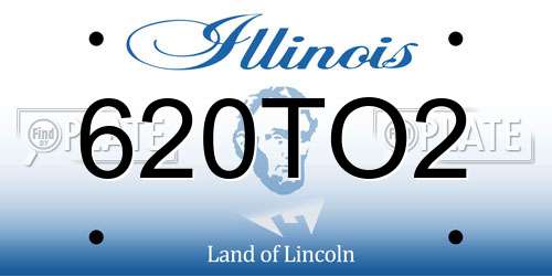 620TO2 Illinois License Plate