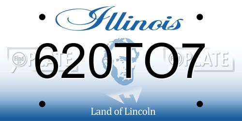 620TO7 Illinois License Plate