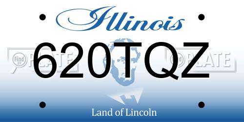 620TQZ Illinois License Plate