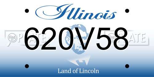 620V58 Illinois License Plate