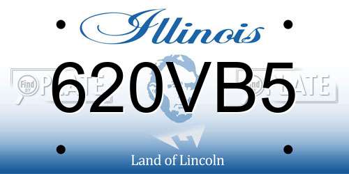 620VB5 Illinois License Plate