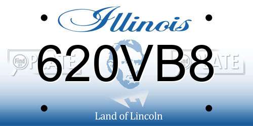 620VB8 Illinois License Plate