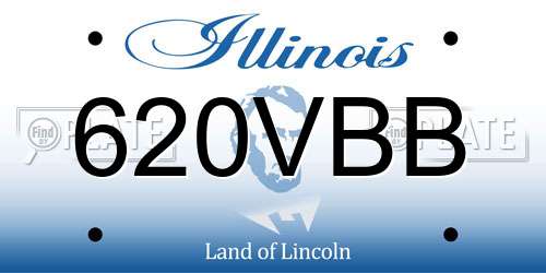 620VBB Illinois License Plate