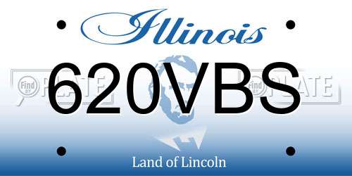 620VBS Illinois License Plate