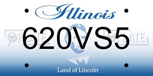 620VS5 Illinois License Plate