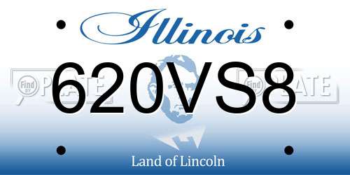 620VS8 Illinois License Plate